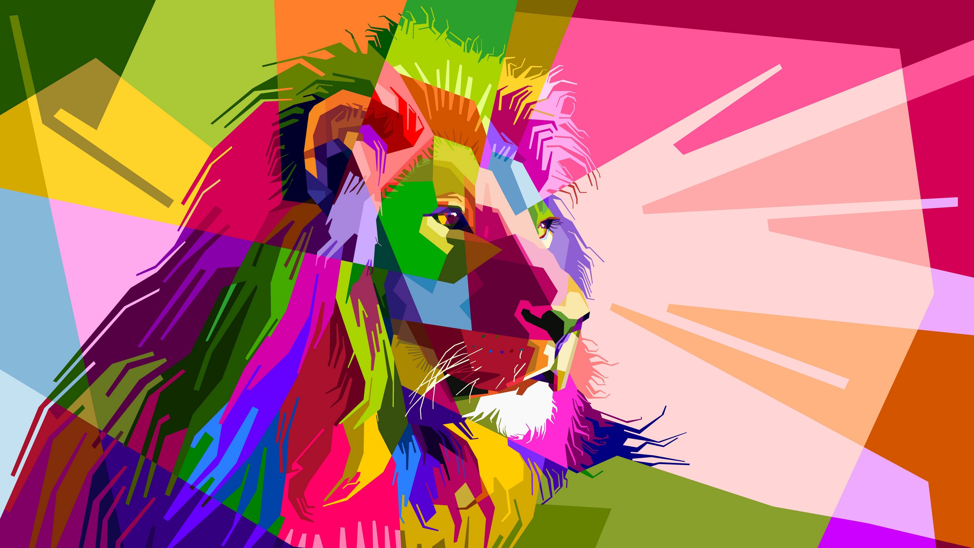 Colorful Lion HD Wallpaper .teahub.io
