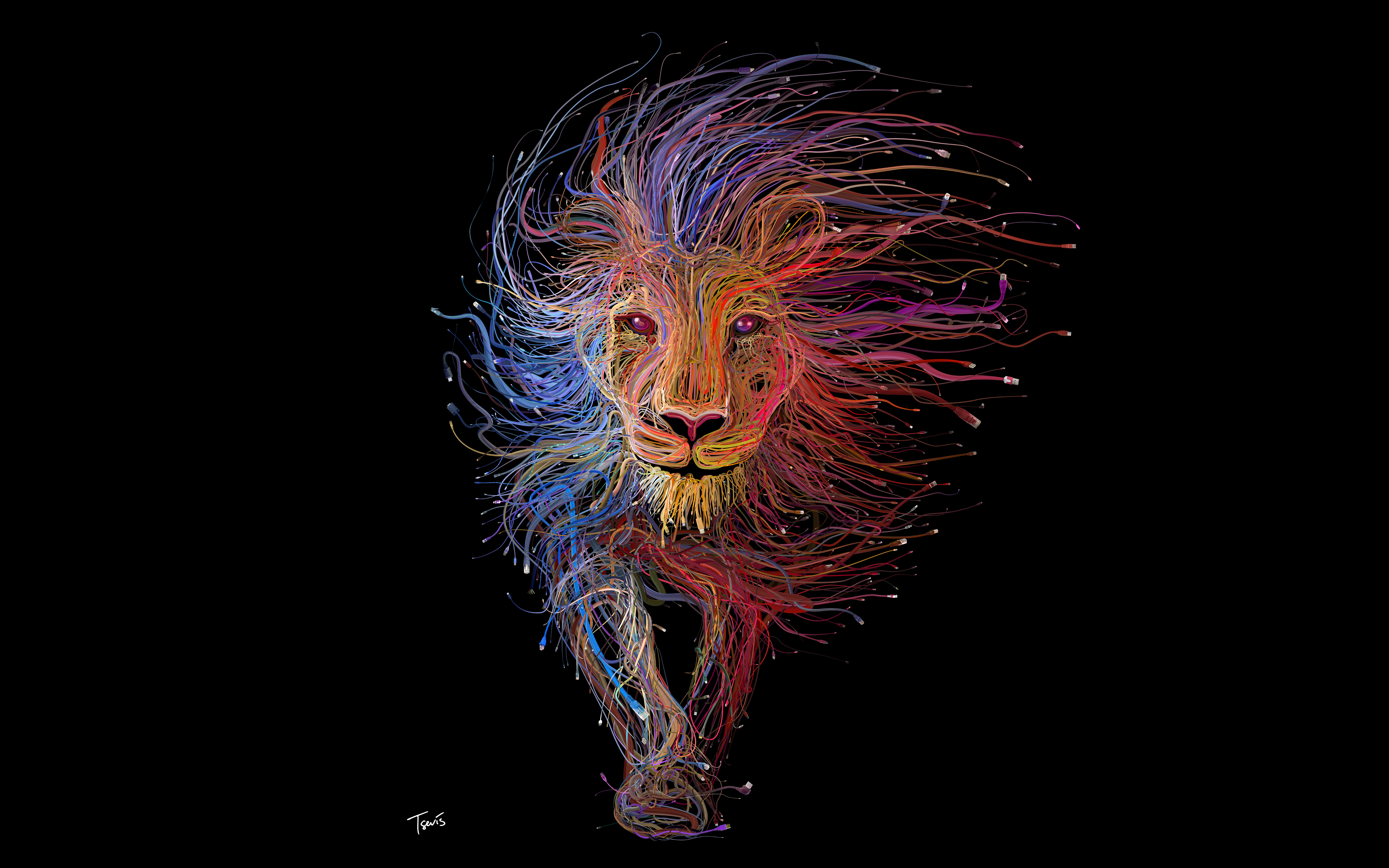Lion Art Wallpaperwallpaper.dog