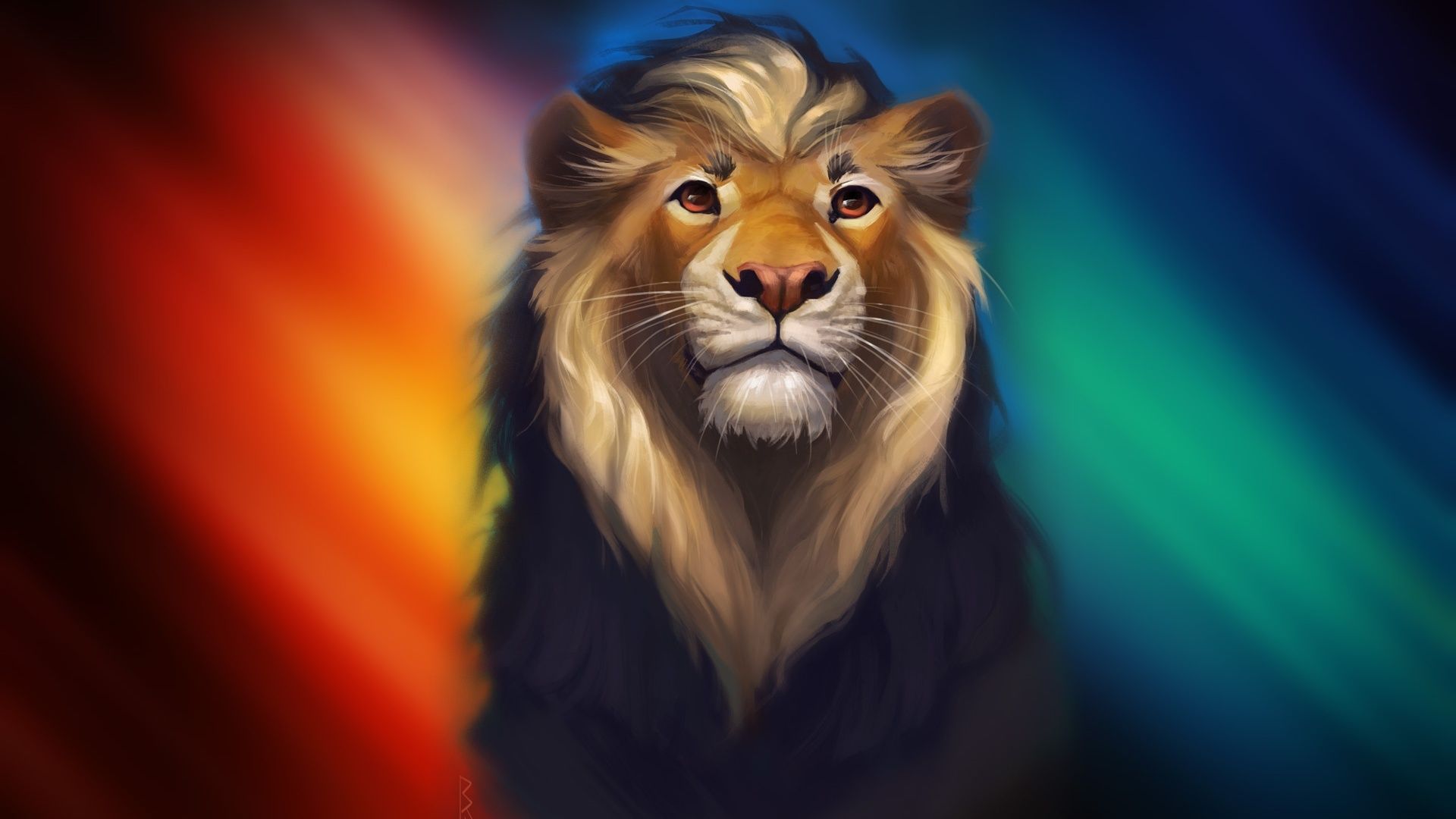 Lion Fantasy Colorful Art .hdqwalls.com
