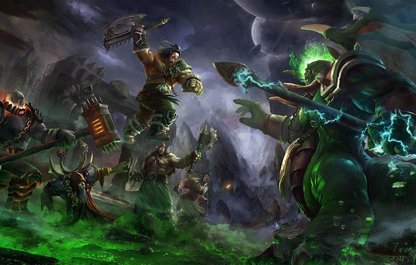 Wallpaper World of Warcraft, axe .goodfon.com