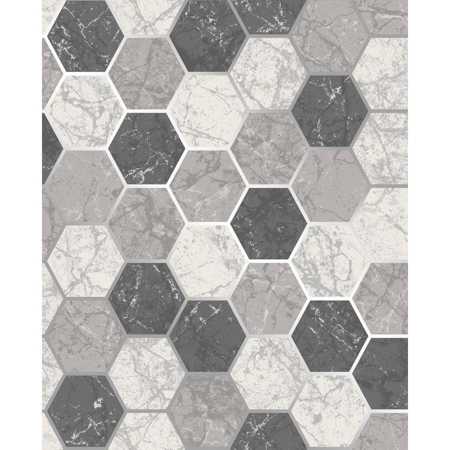 Crown Margaret Charcoal Marble Hexagon .lowes.com · In stock