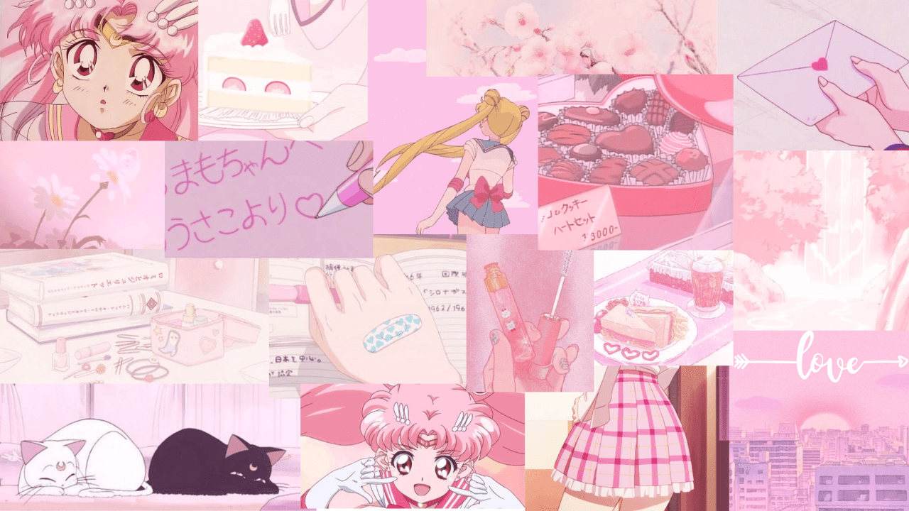 Pastel Pink Anime Laptop Wallpaper .novocom.top