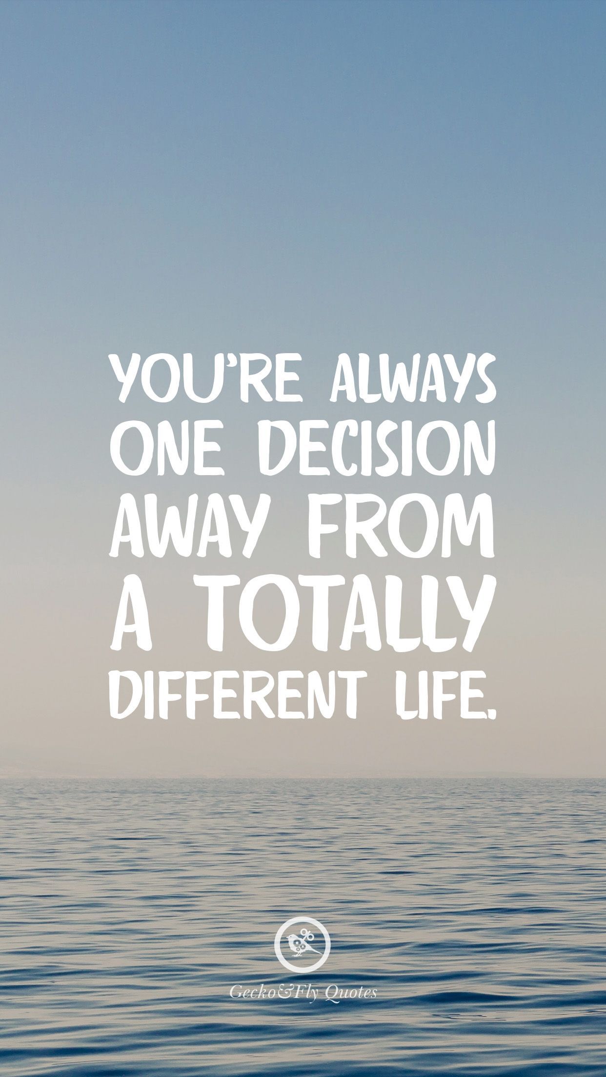 You're always one decision away from a .com