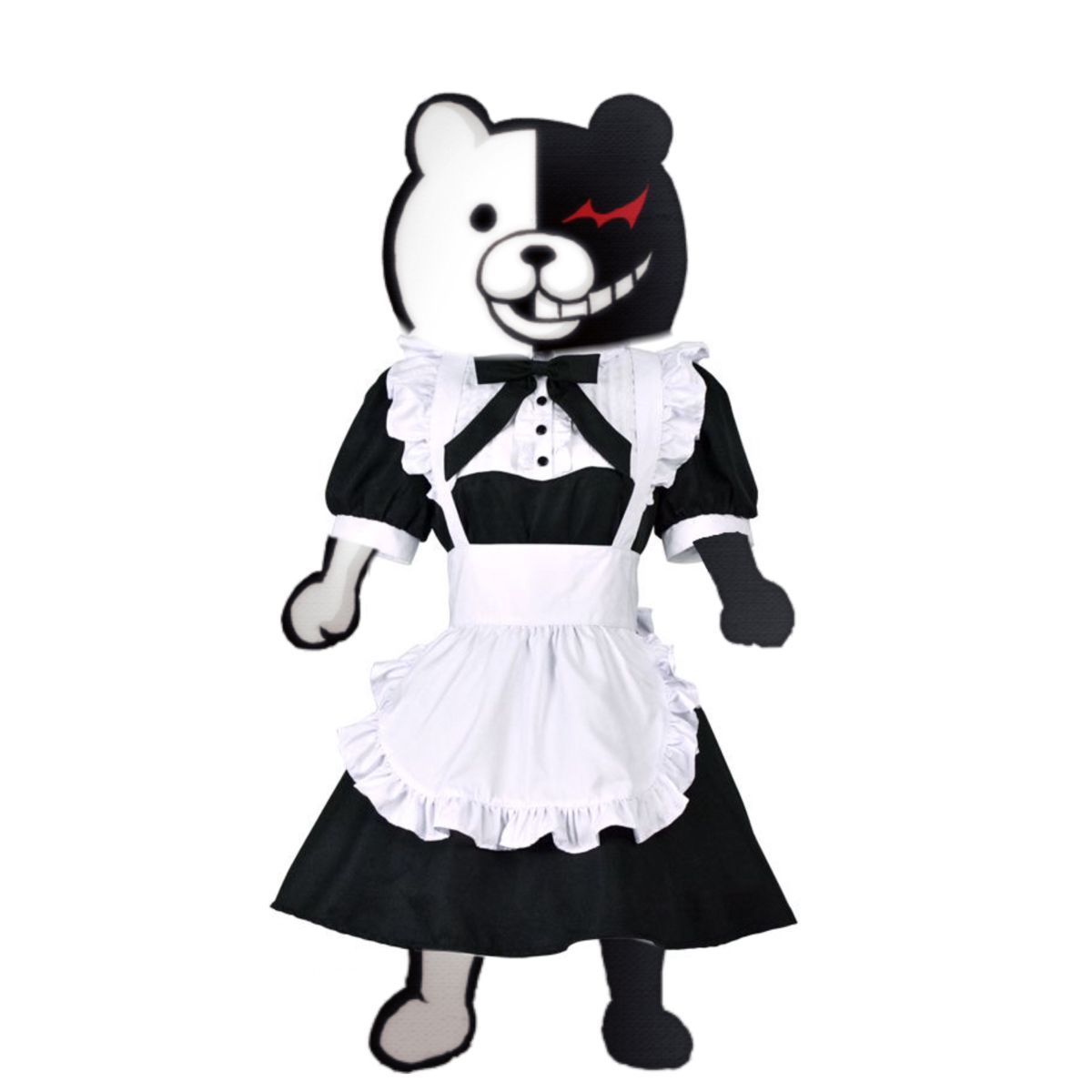 monokuma in a maid dress?? he do be .com