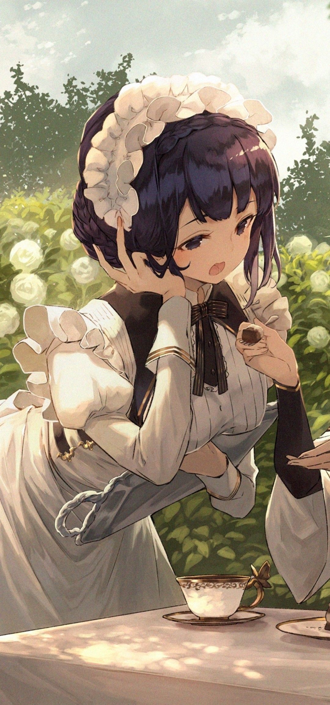 Download 1080x2310 Anime Boy And Maid .wallpapermaiden.com