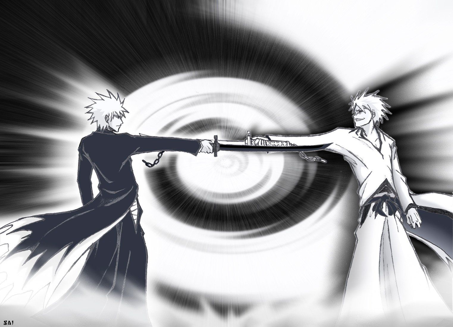 ICHIGO VS WHITE ICHIGO!!