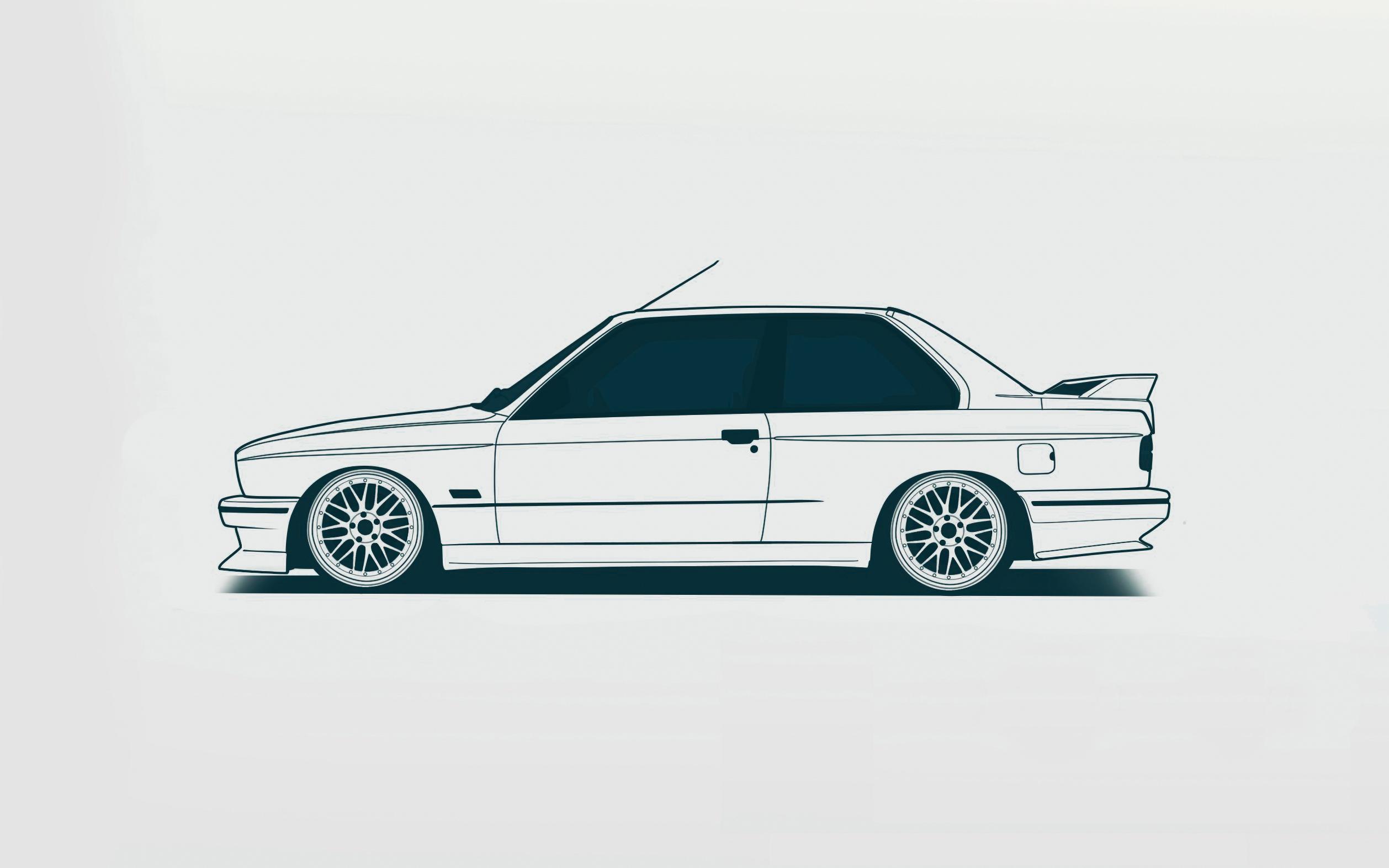 My minimal e30 desktop wallpaper, BMWreddit.com