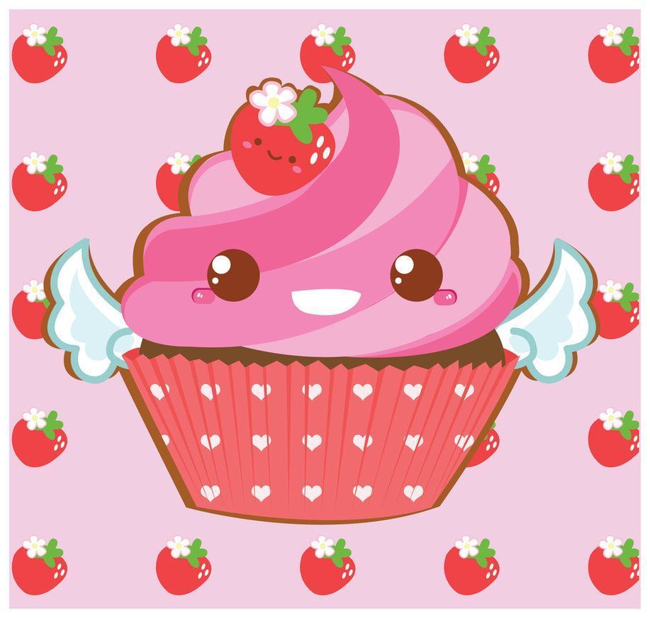 Cute Cartoon Cupcakes Wallpaper .wallpaperaccess.com