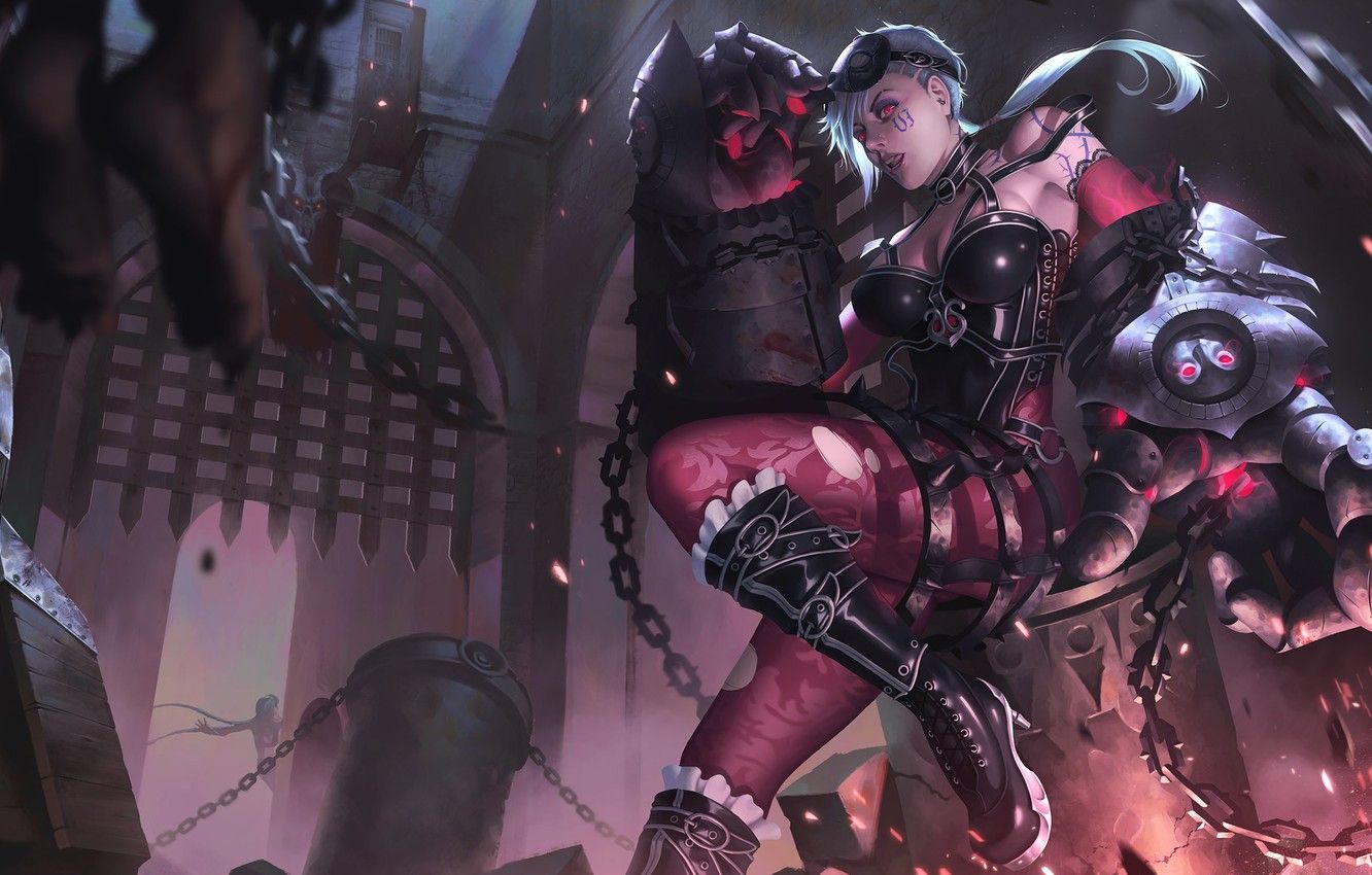 girl, hands, art, fists, lol, League .goodfon.com