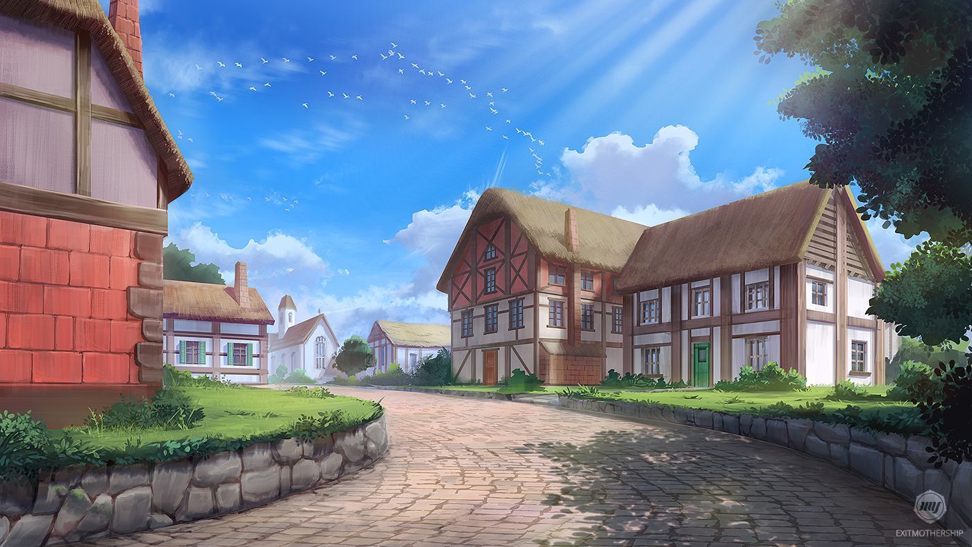 MBSFFL: Village. Episode background, Anime background wallpaper, Anime scenery