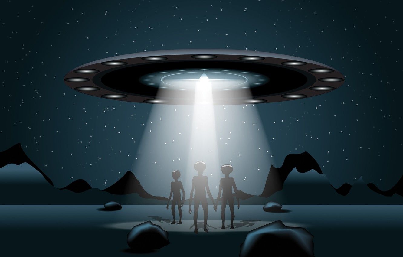 flying saucer wallpaper