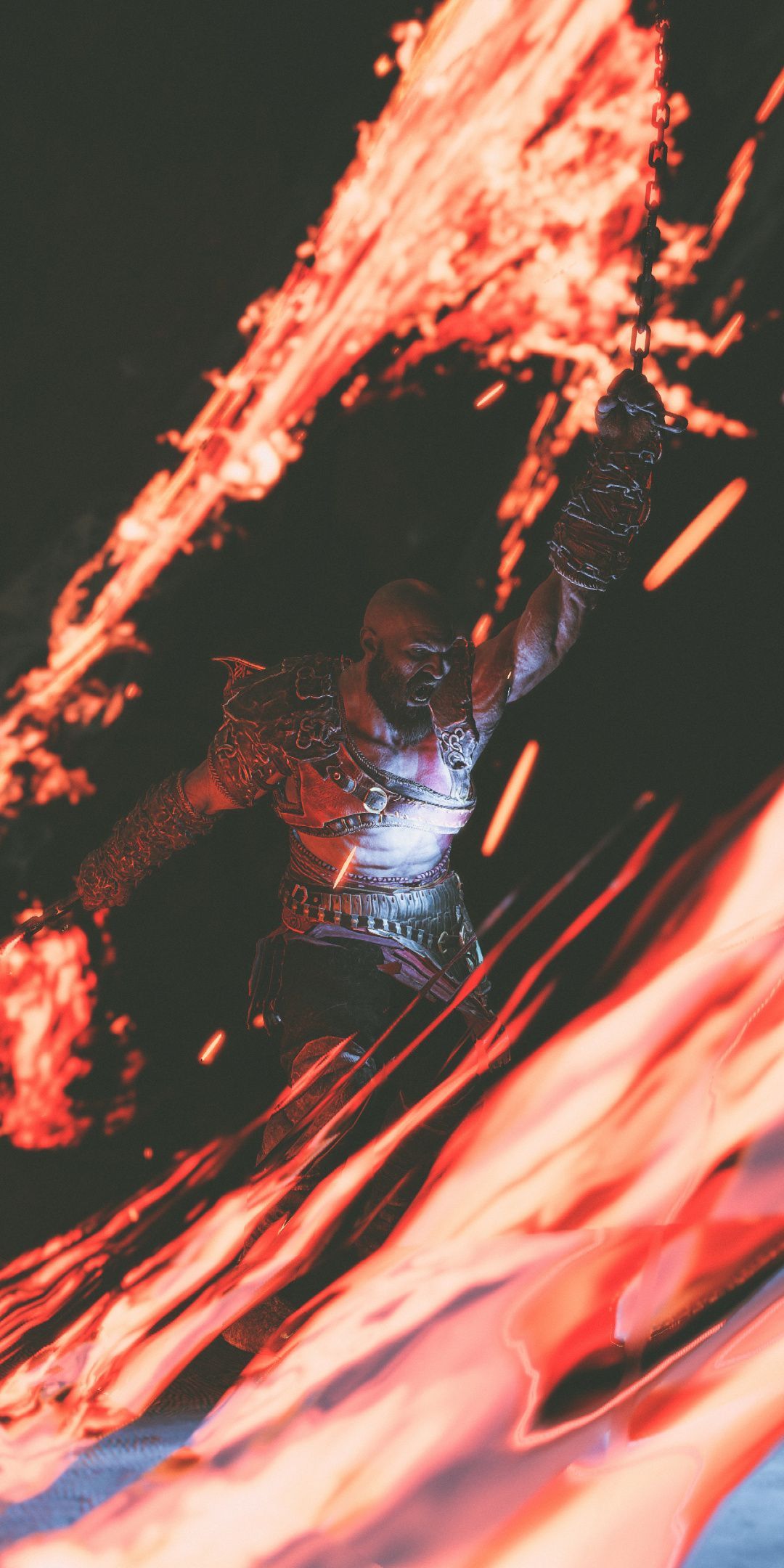 Fire chains, Kratos, God of War, 2018 .com