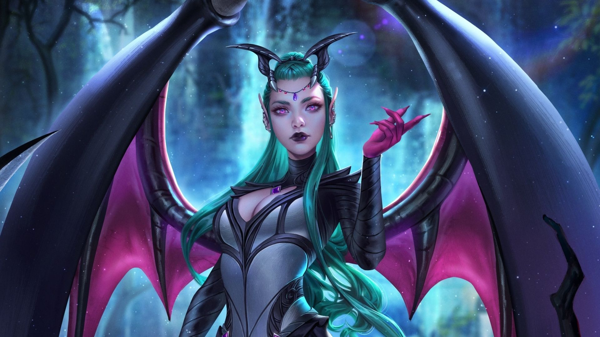 Download 1920x1080 wallpaper fantasy, girl witch, outdoor, art, full hd, hdtv, fhd, 1080p, 1920x1080 HD image, background, 19450