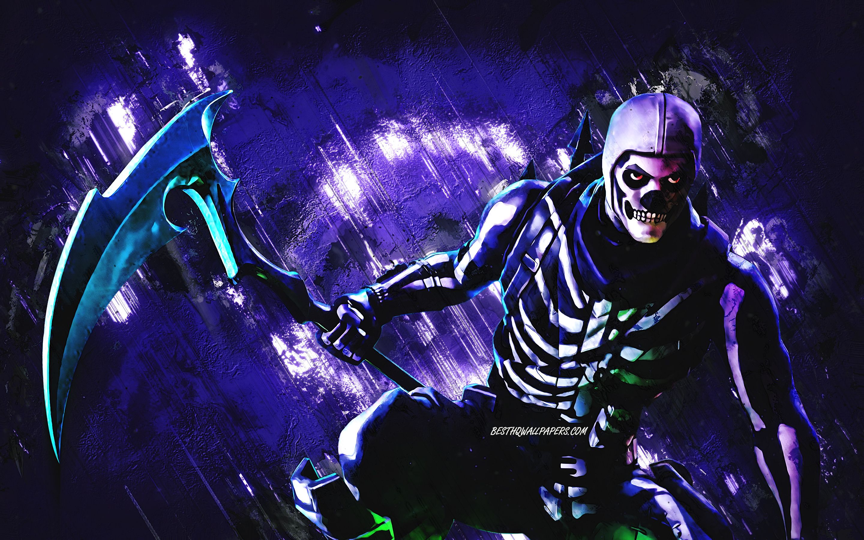 Purple skull trooper wallpaper