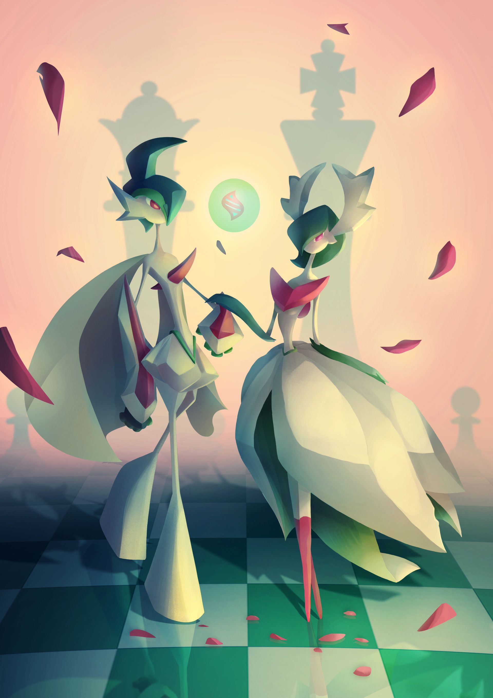 Mega Gallade & Shiny Mega Gardevoir, Gardevoir