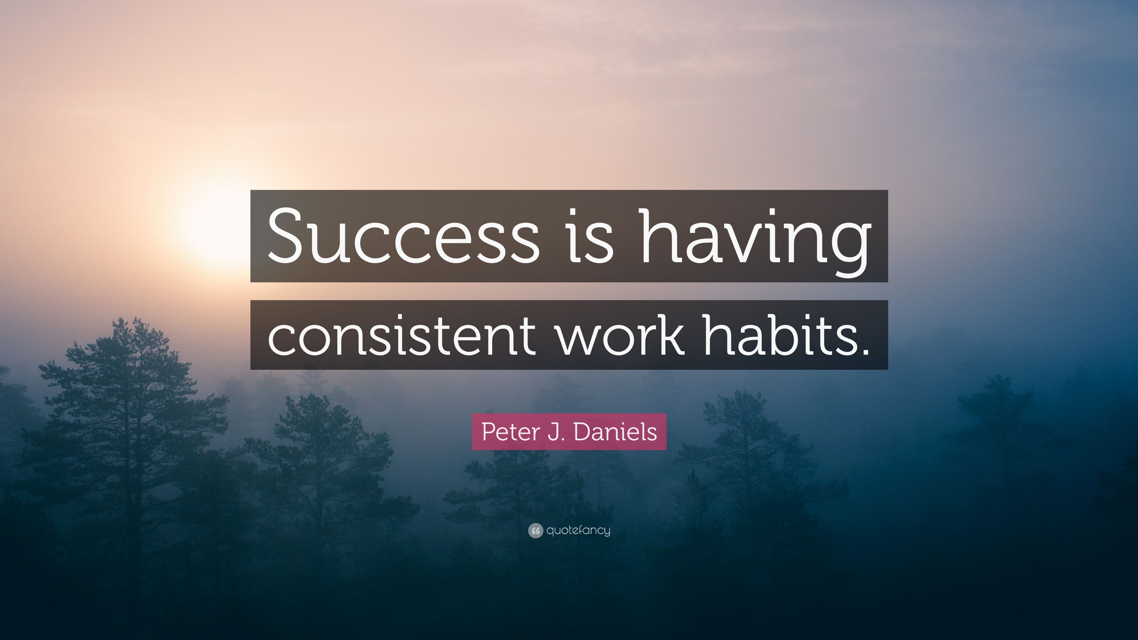 Peter J. Daniels Quote: “Success is .quotefancy.com