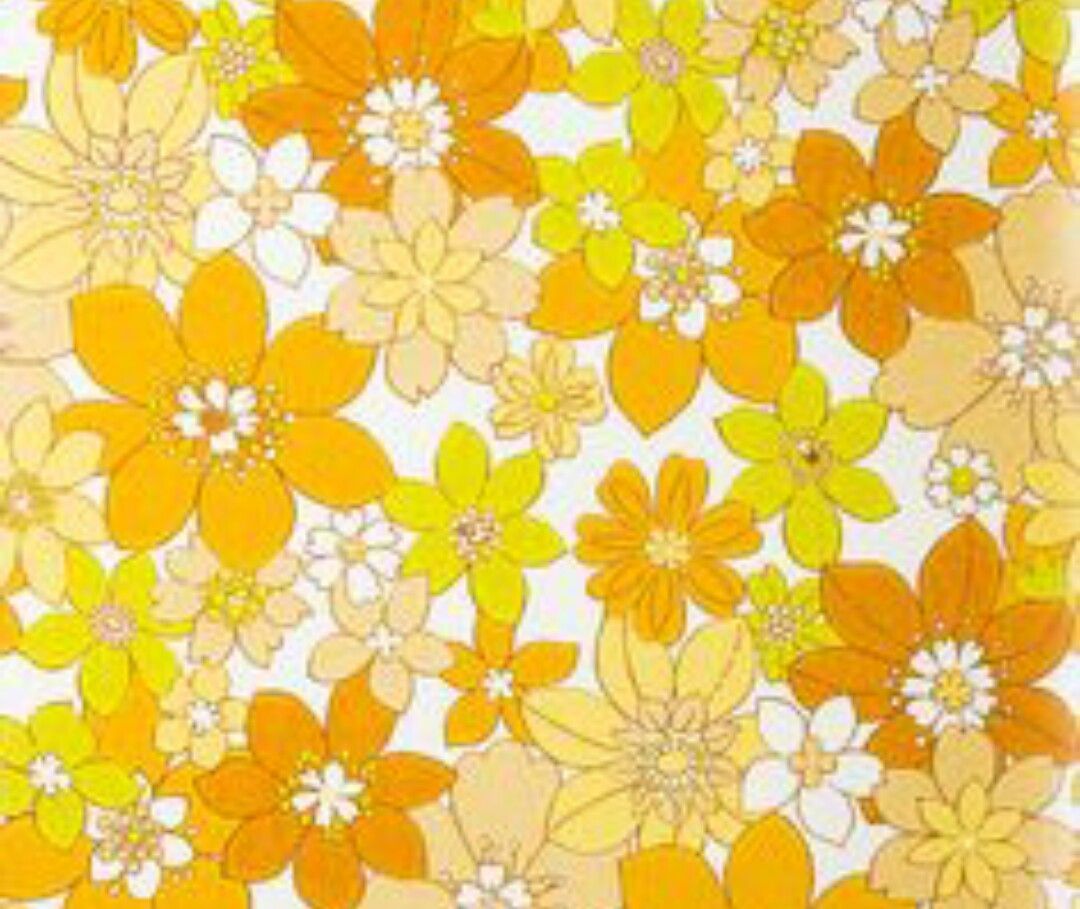 Vintage floral wallpaper 70s hires stock photography and images  Alamy