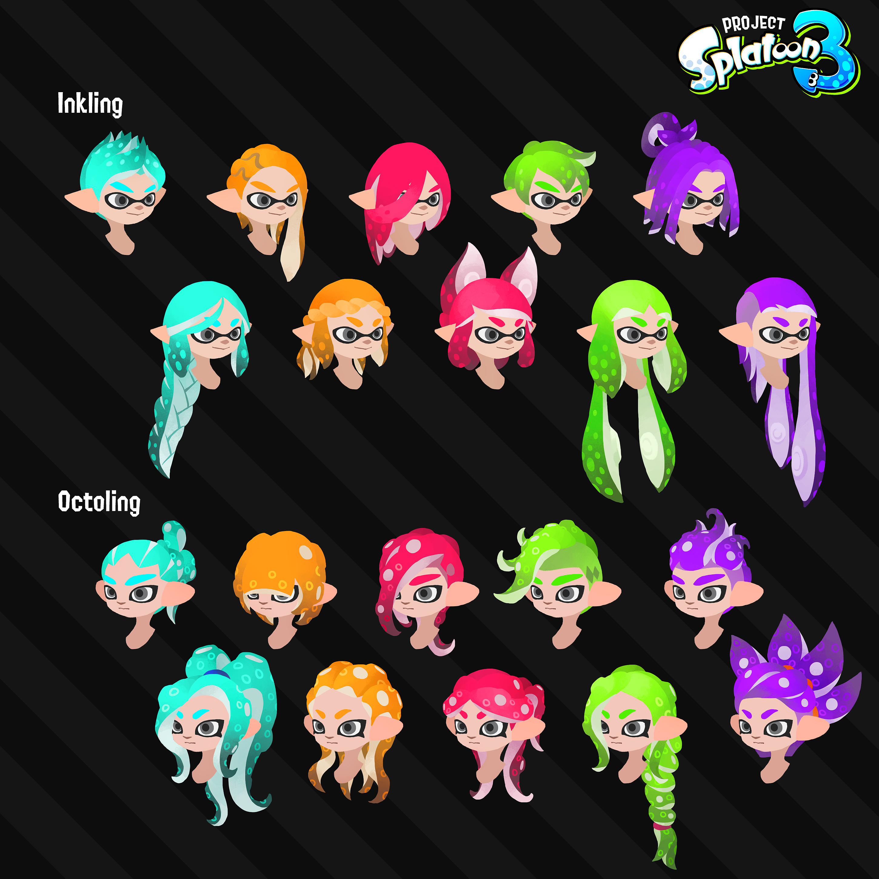 Project Splatoon 3 new hairstyle .com