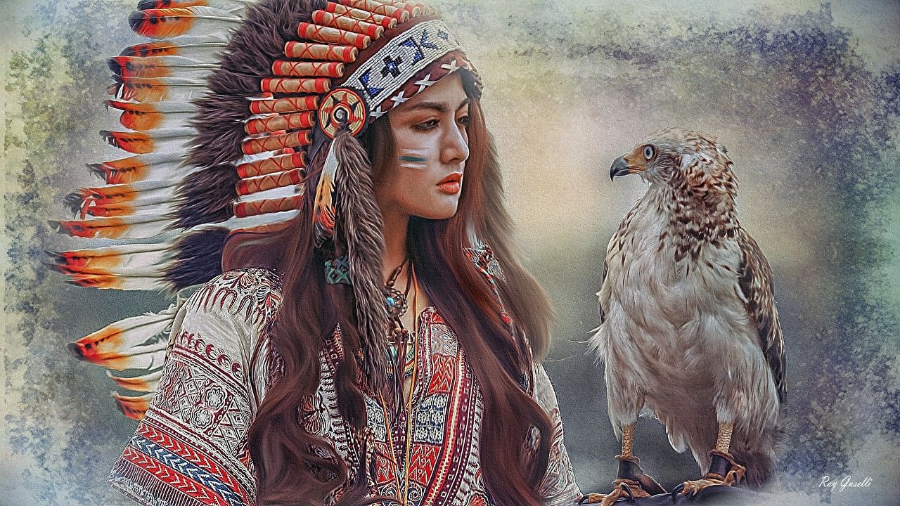 Wallpaper bird Indians Beautiful War .1zoom.net
