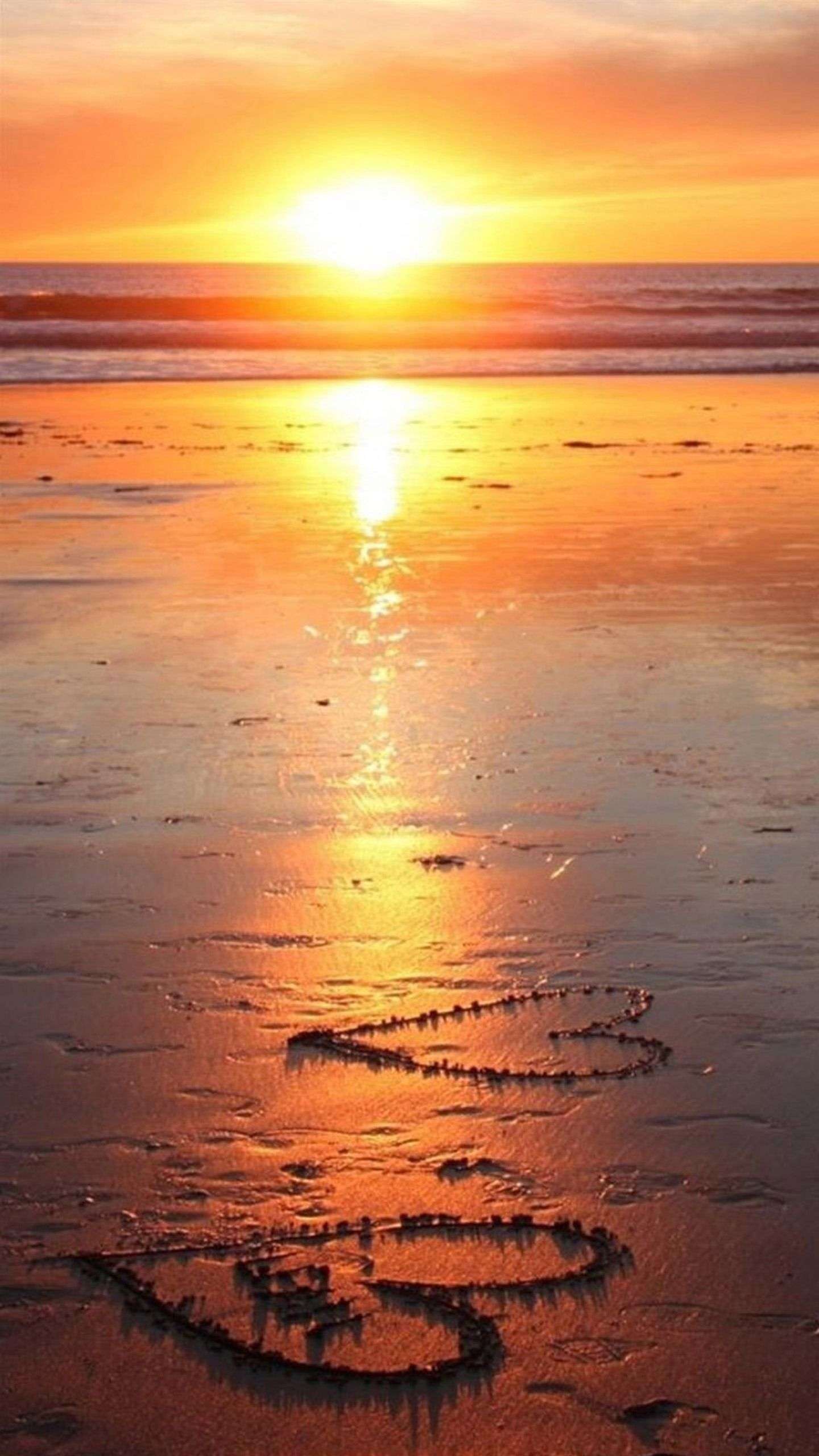 Romantic Beach Sunset New Wallpaper Hdwalpaperlist.com