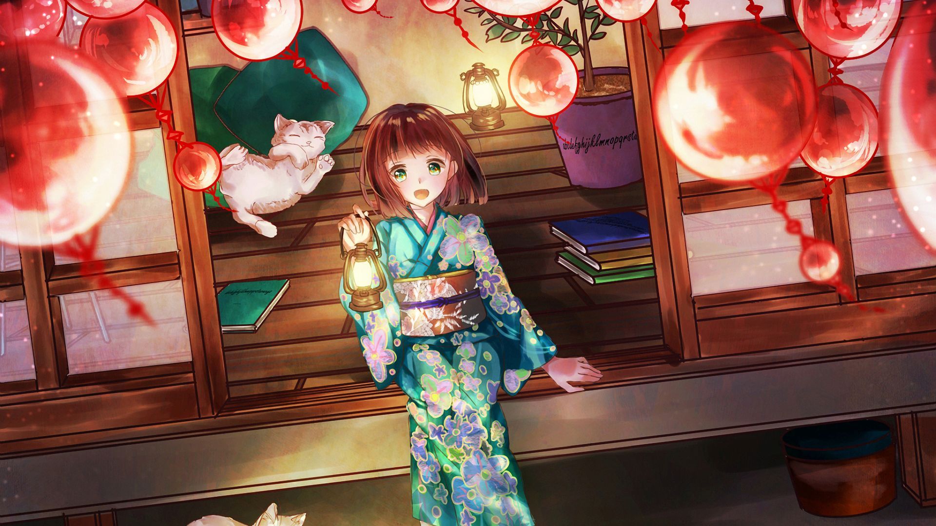 festival, decorations, cute, anime girl .wallpapermug.com