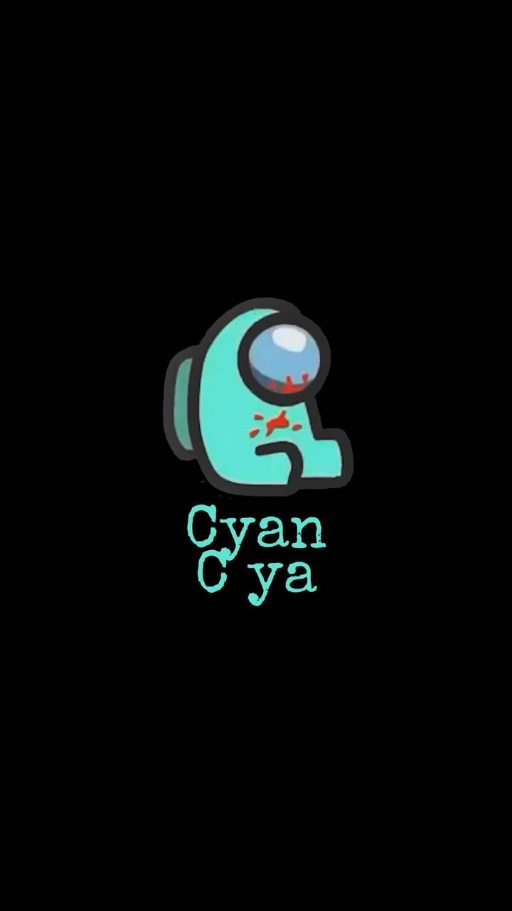 Among Us Cyan Wallpaper