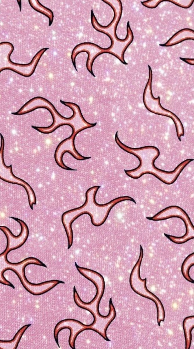 Pink shiny flame pattern wallpaper .com