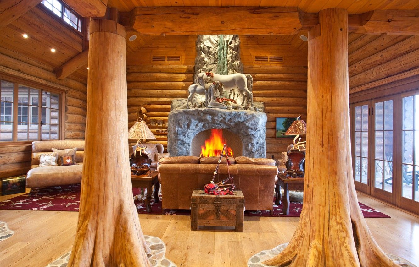 Wallpaper sofa, fire, interior, chair .goodfon.com