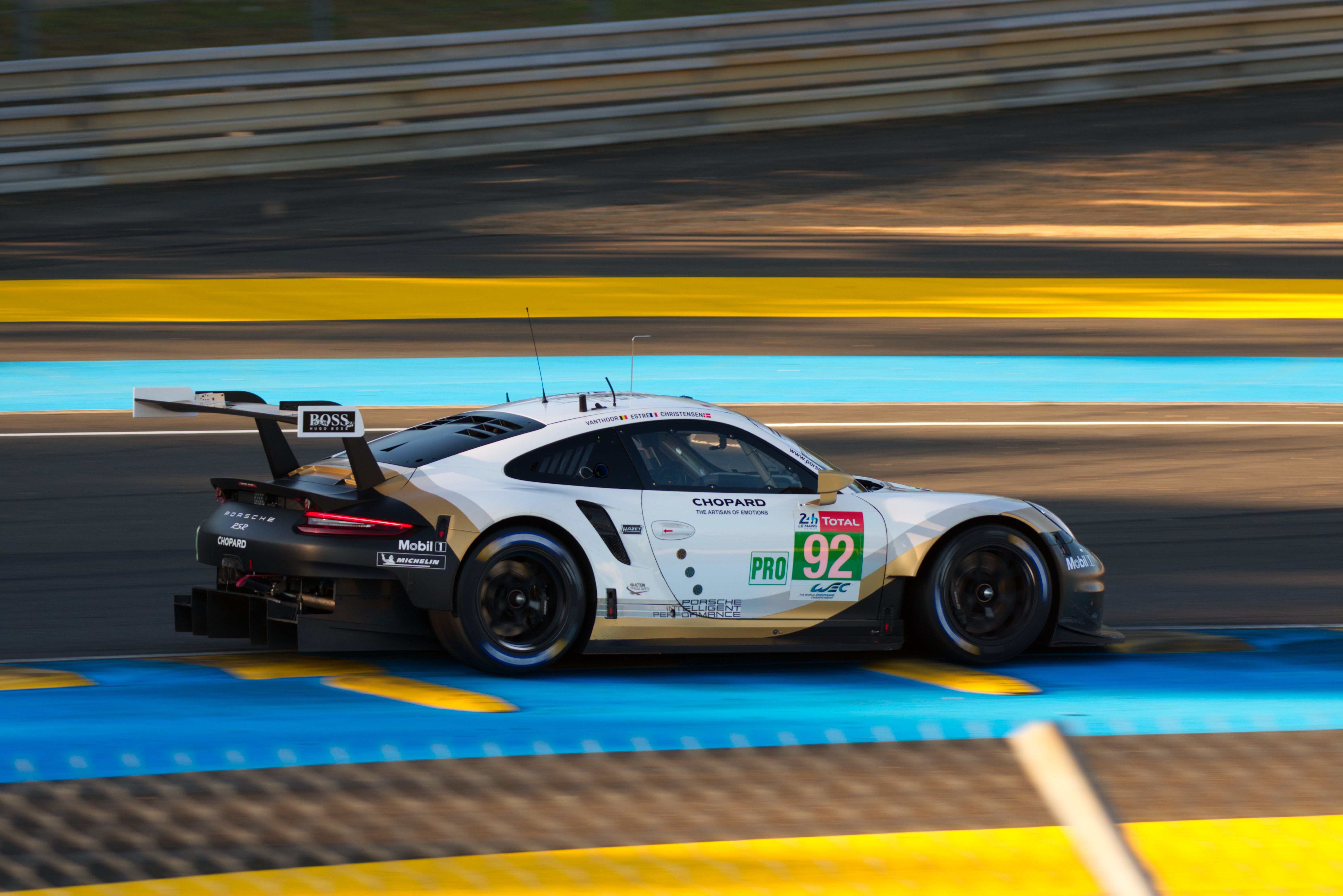 Porsche takes Tetre Rouge at Le Mans .reddit.com