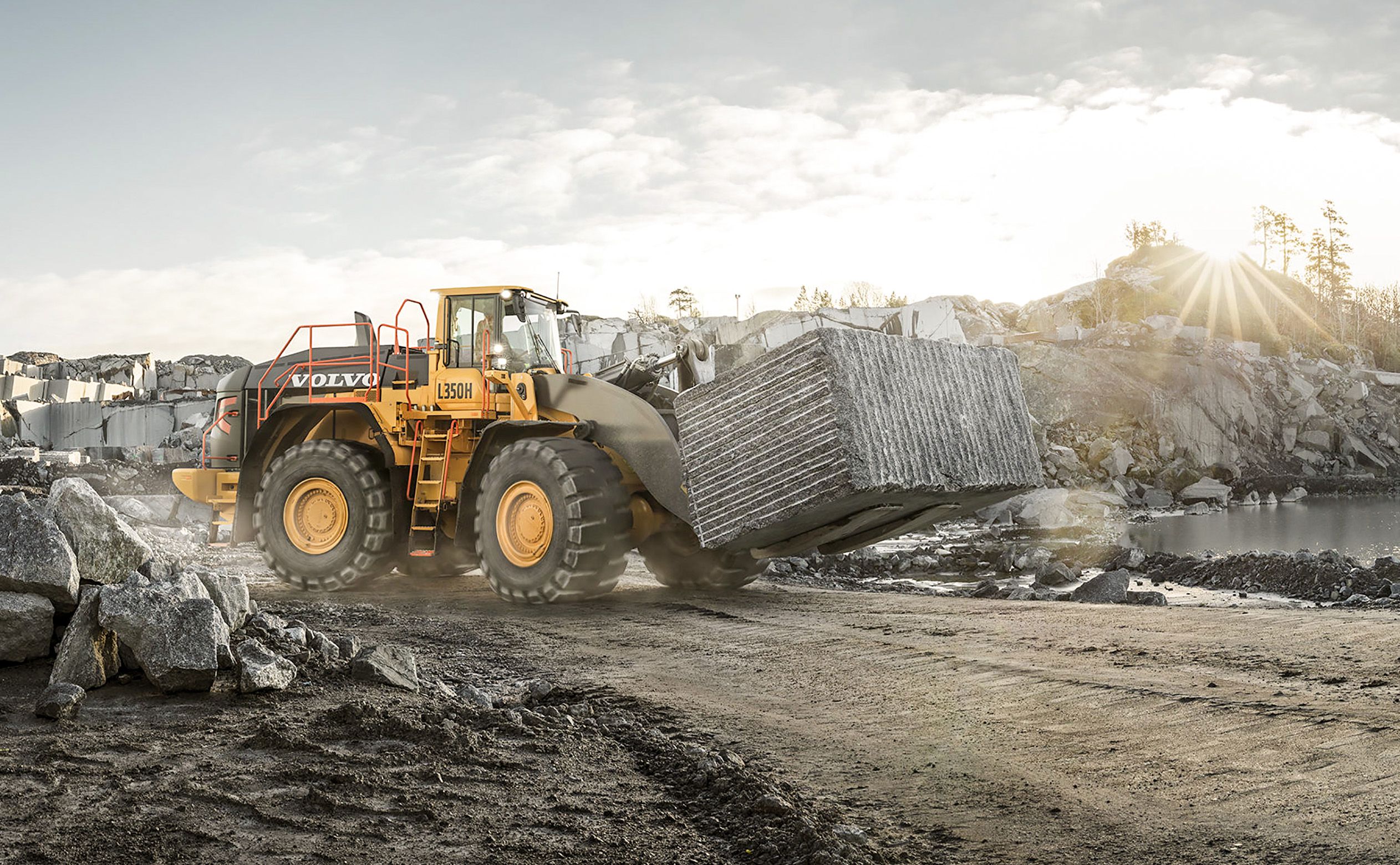 Volvo L350h Wheel Loader Wallpaper .wallha.com