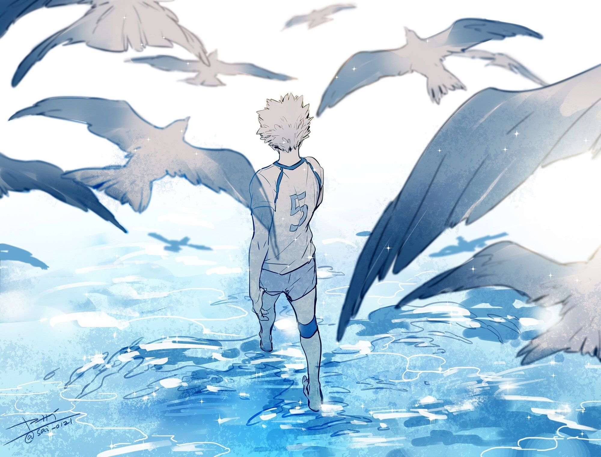 hoshiumi kourai #haikyuu #water #birds .com