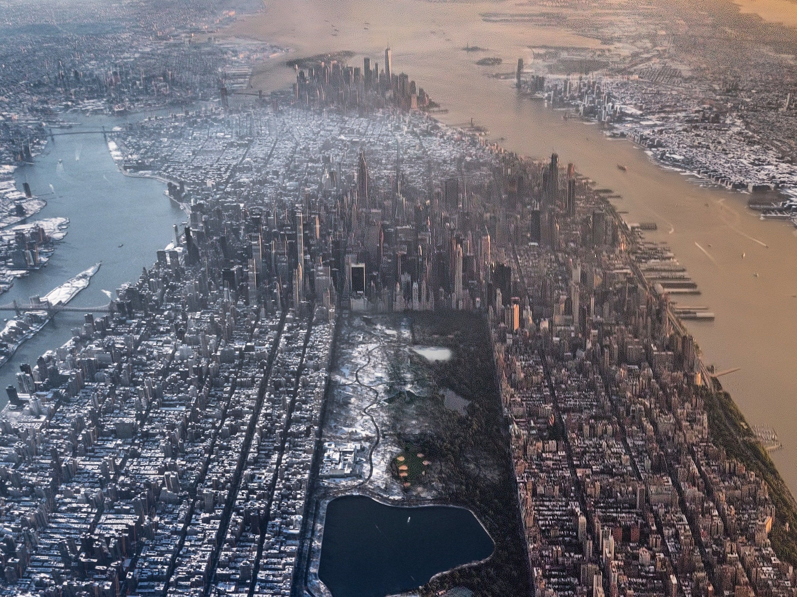 The Viral 'Half Summer, Half Winter' Manhattan Aerial Photo