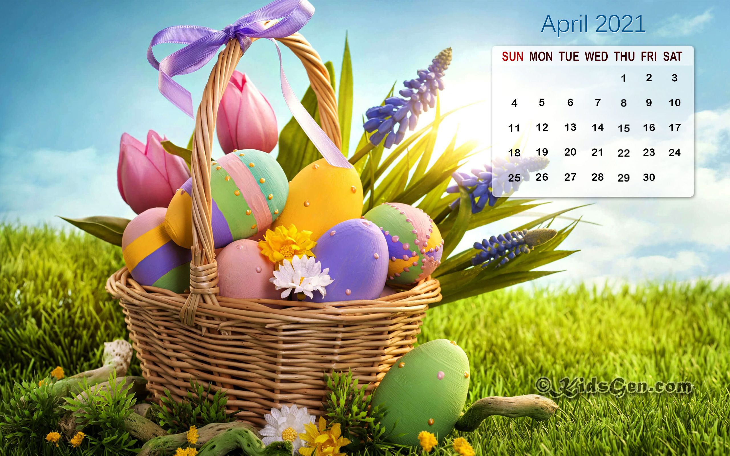 Easter Calender Customize and Print
