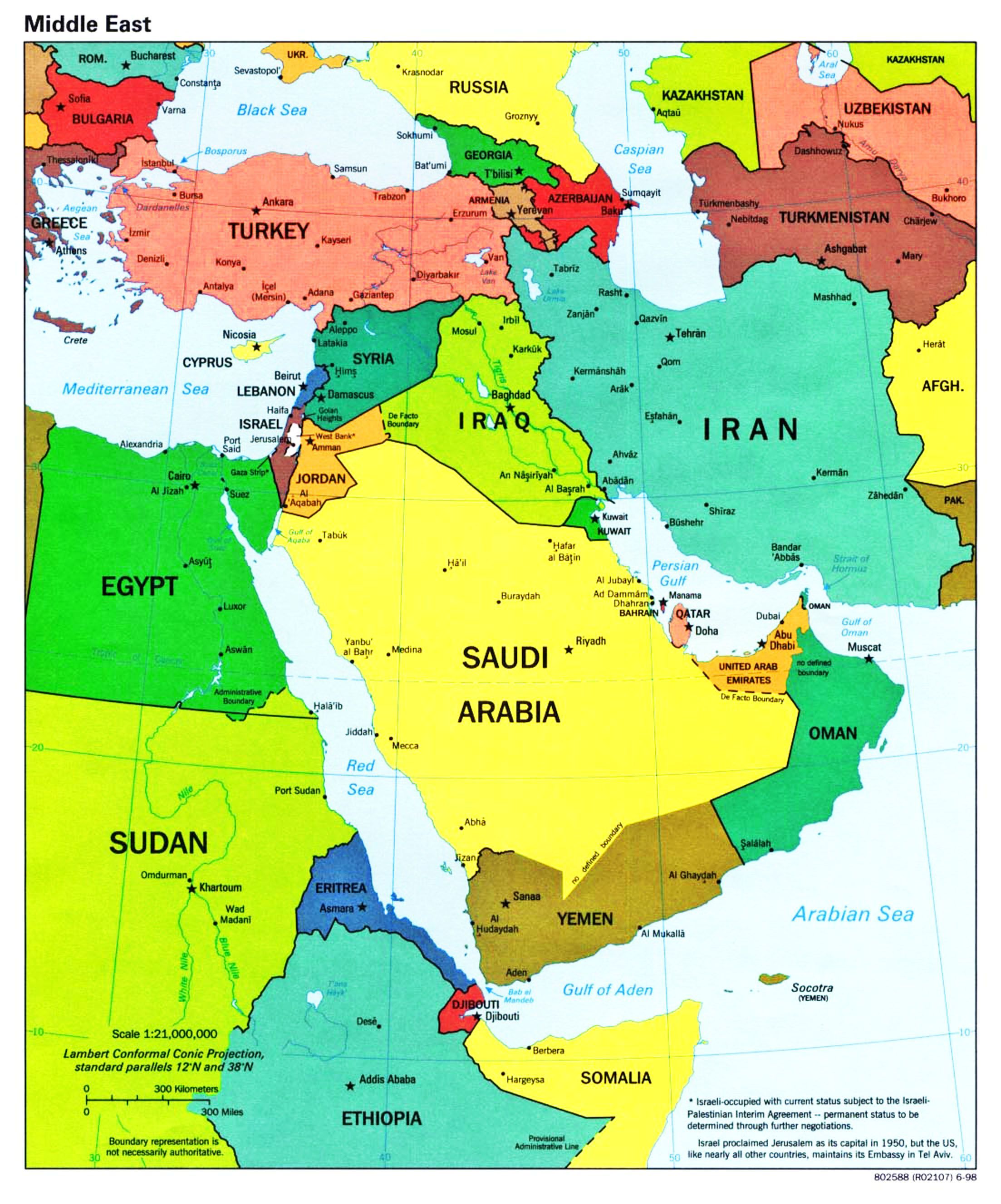 Middle east map .com