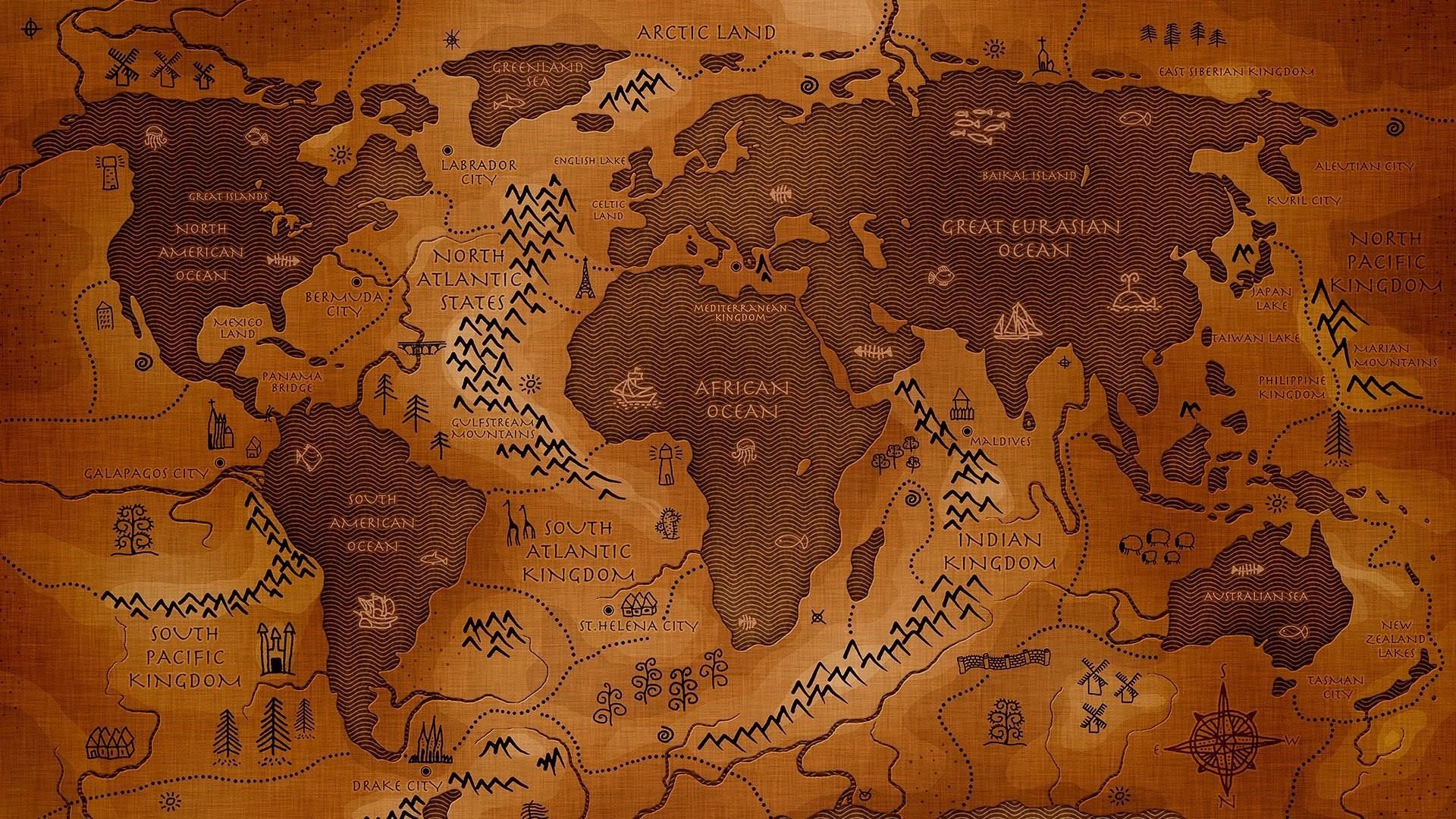 Antique world map .es