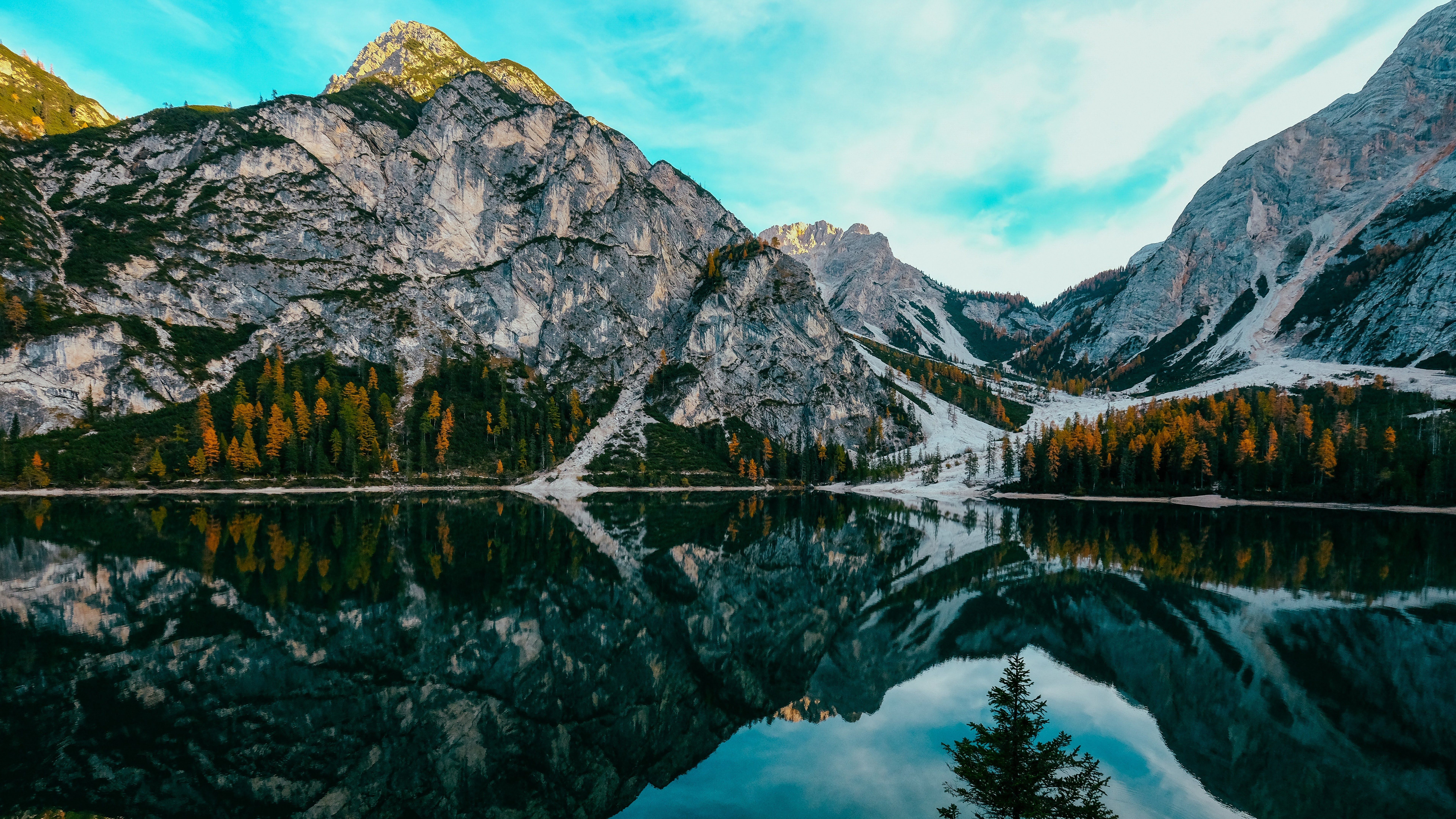 HD wallpaper: mountain lake ultra hd 8k 7680x4320, water, scenics - nature