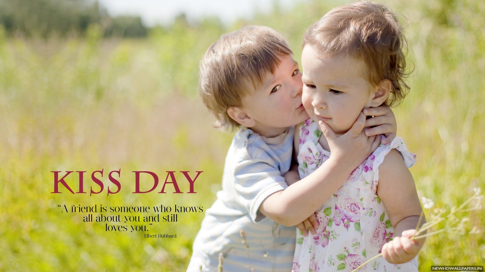 happy kiss day kids wallpapers