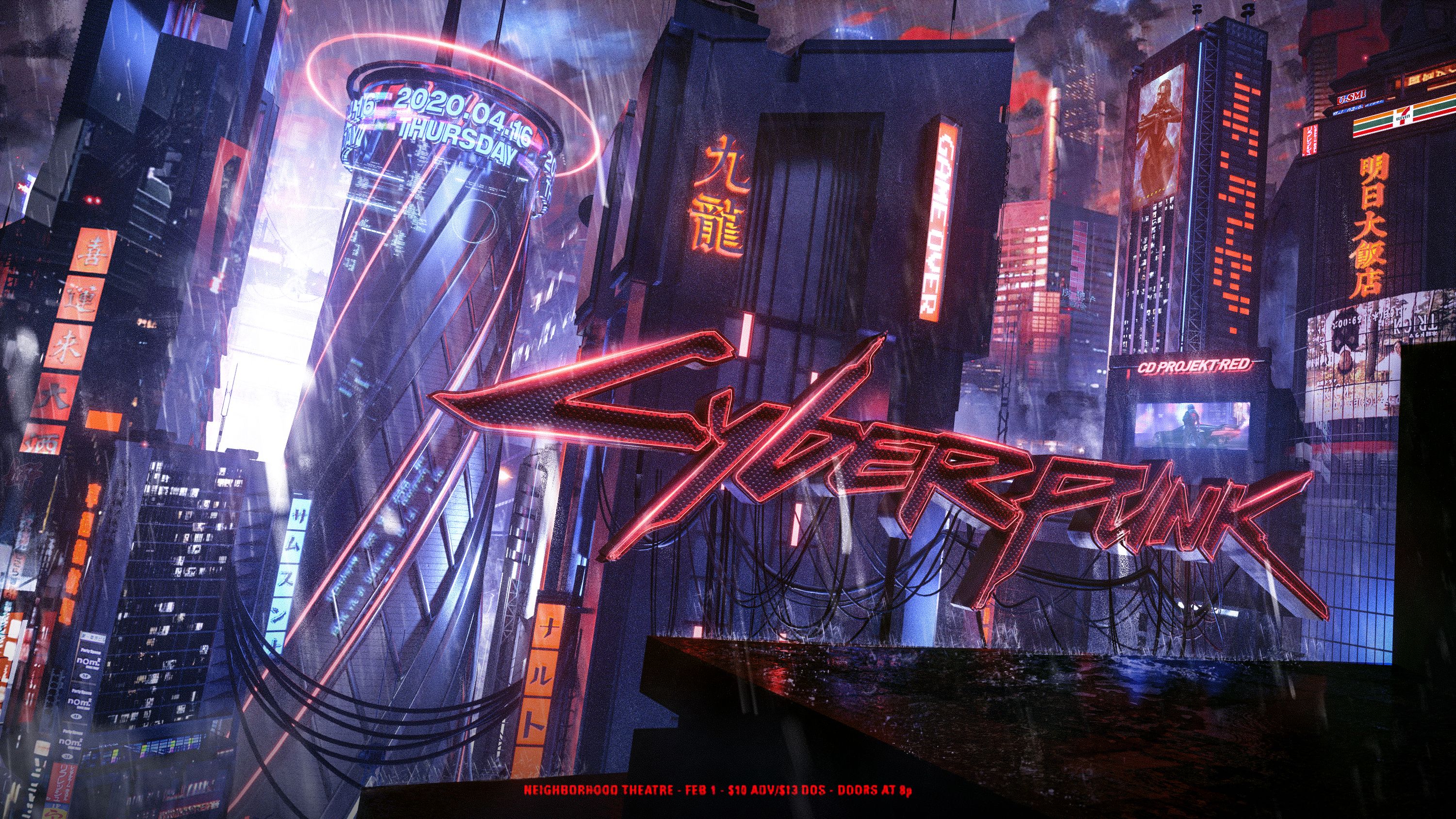 Cyberpunk Cyberpunk 2077 Neon Poster .wallha.com