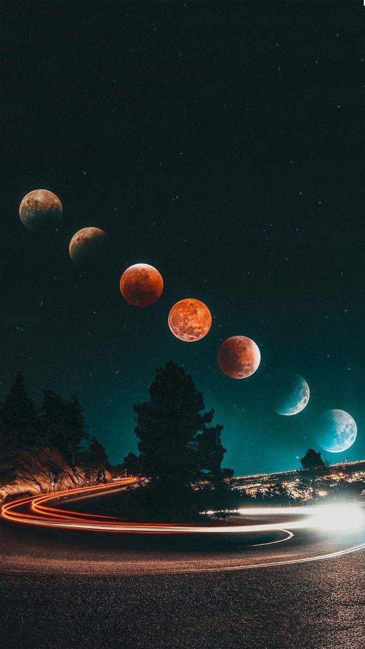Moon phases Wallpaper for iPhone and .com