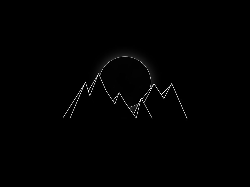 Black And White Minimal Mountains Wallpapers - Wallpaper Cave