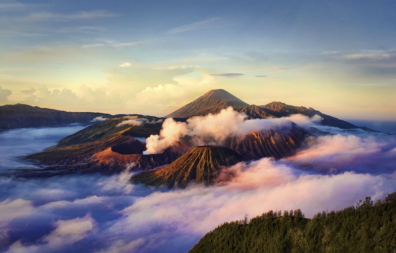 Wallpaper clouds, nature, Indonesia .goodfon.com