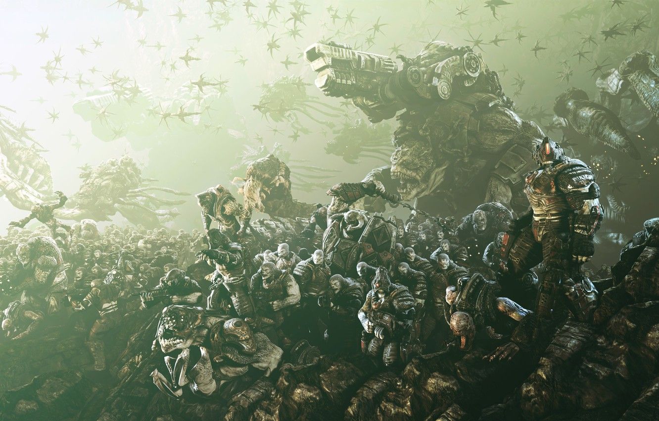 Wallpaper army, locust, Gears of War image for desktop, section игры