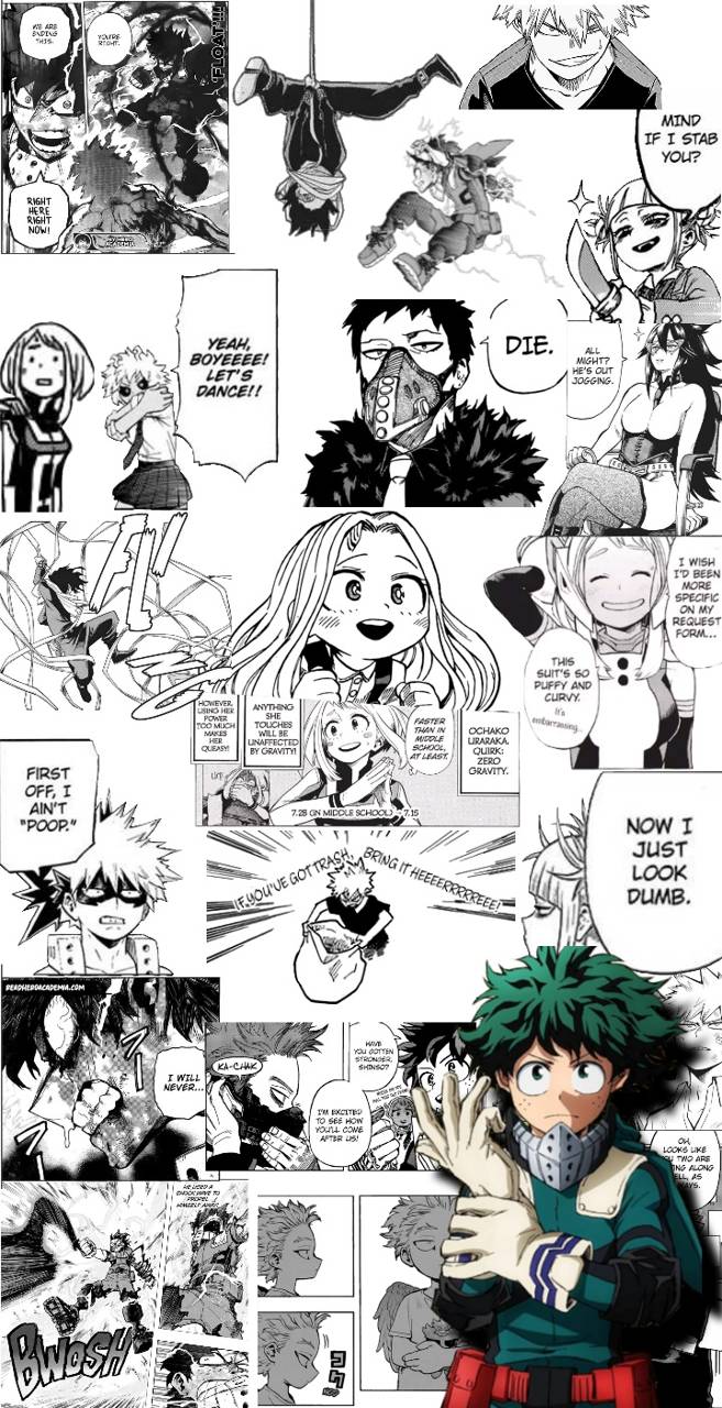 mha manga with deku wallpaper