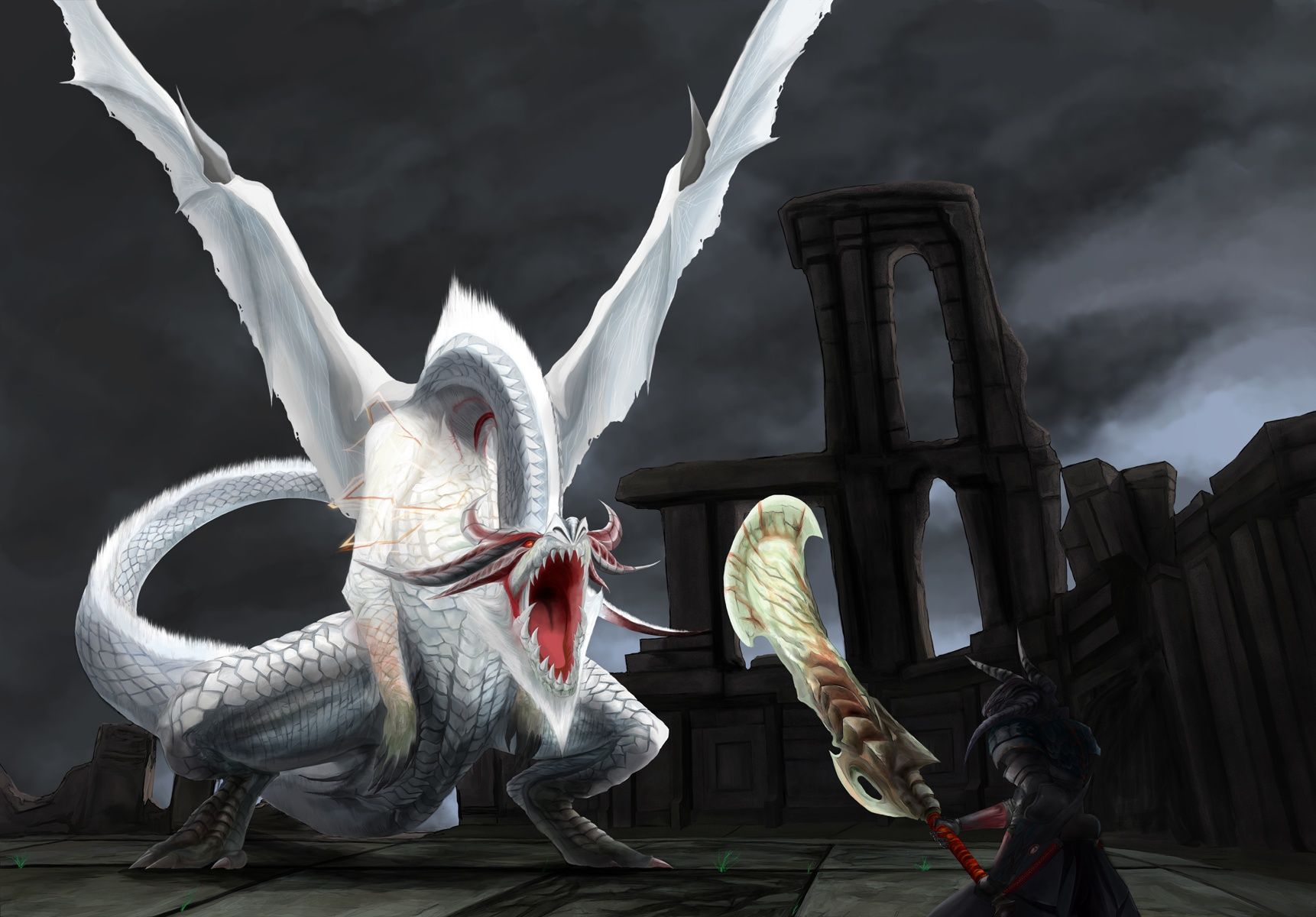 White Fatalis Wallpaper .hipwallpaper.com