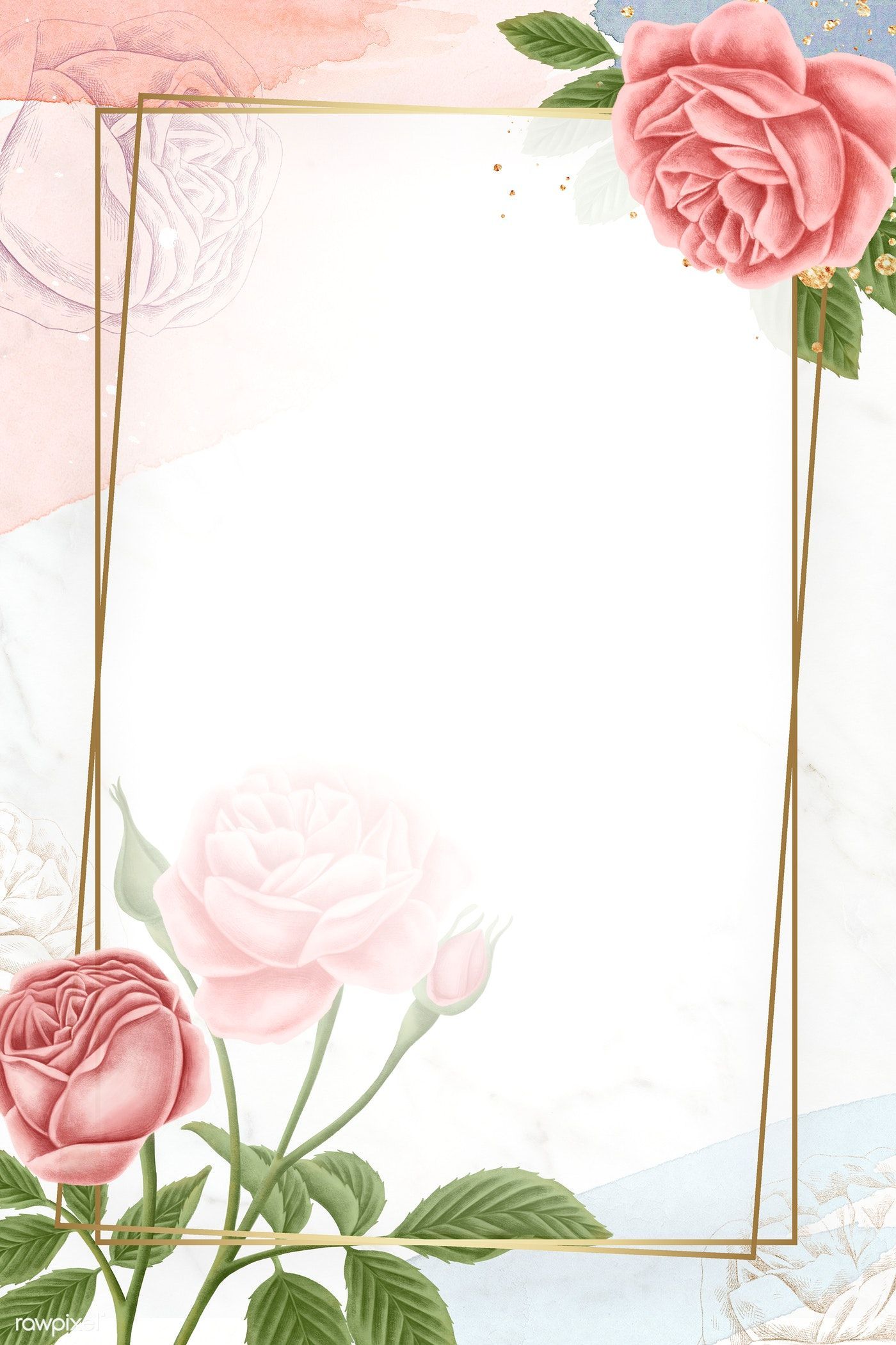 Background Flower Frame HD Wallpaper