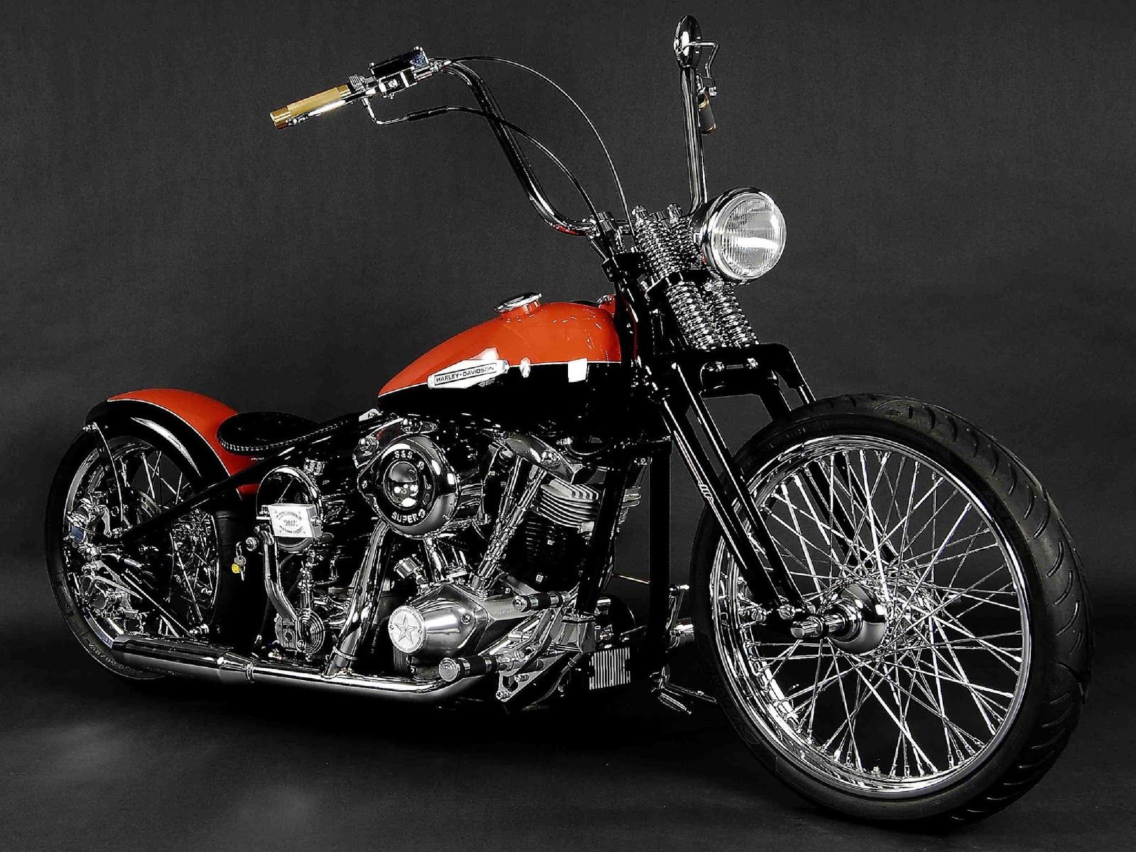 Classic Orange Harley Davidson .totalupdate.blogspot.com