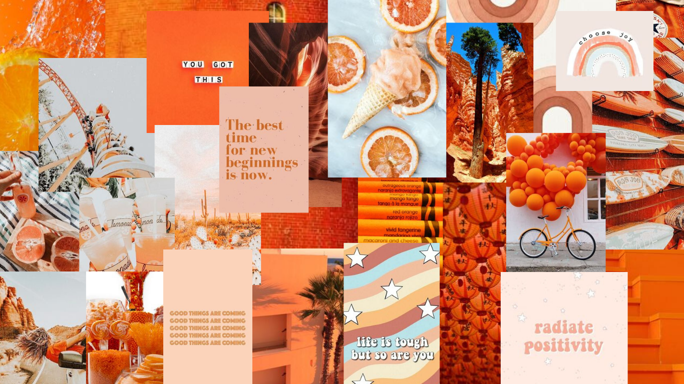 Aesthetic Desktop Orange Wallpapers - Wallpaper Cave