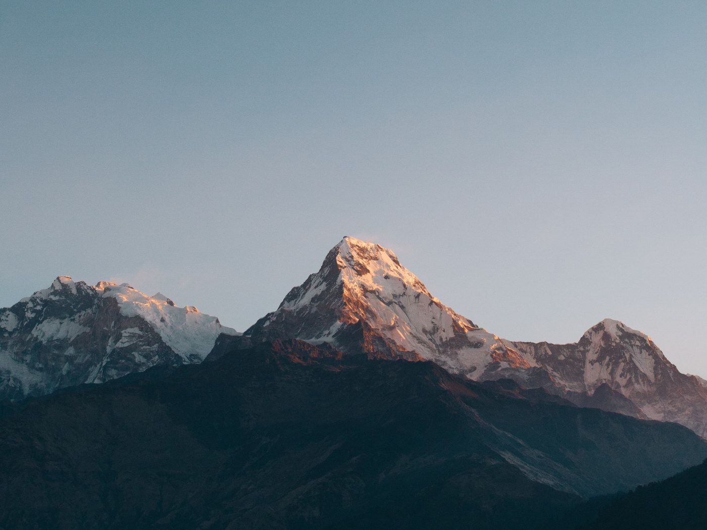 Sunrise wallpaper, Annapurna Massif, Himalayas, Minimal, Mountains, 4K • Wallpaper For You HD Wallpaper For Desktop & Mobile