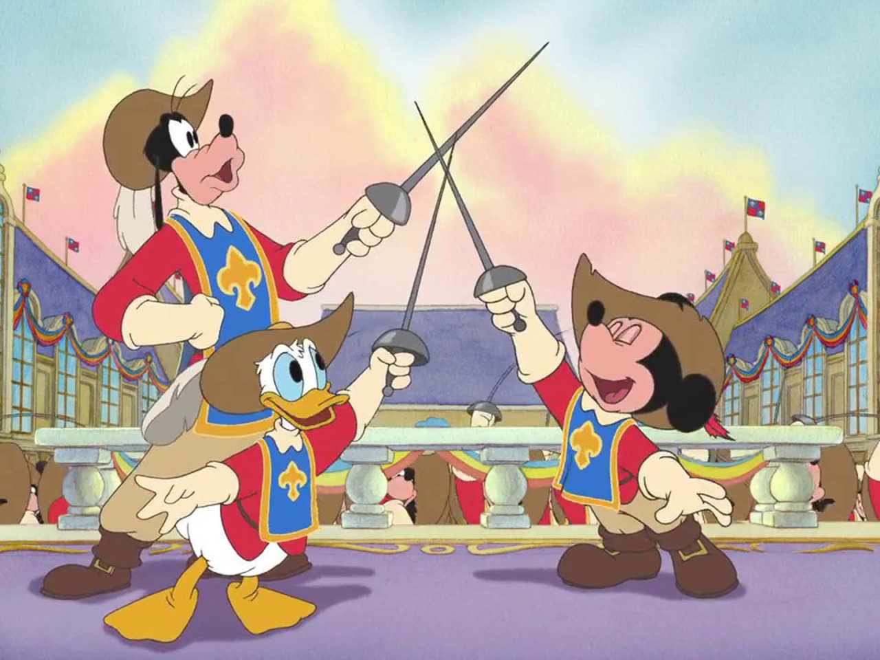 The Three Musketeers Mickey Donald .wallpaper13.com