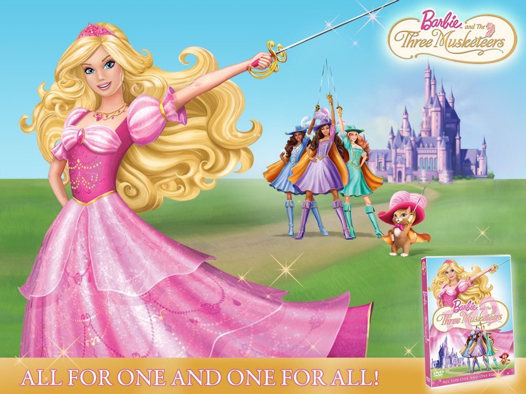 Barbie Movies Wallpaper: barbie three musketeers. Barbie movies, Barbie wallpaper, Barbie